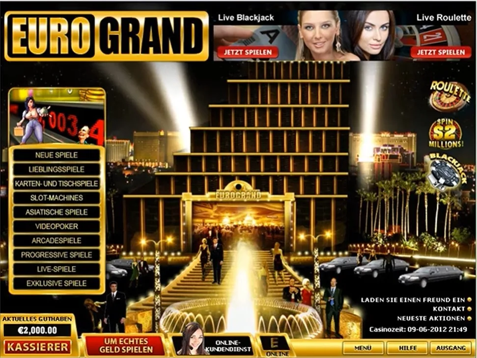 Eurogrand Casino Übersicht – seriöses Online Casino seit 2006